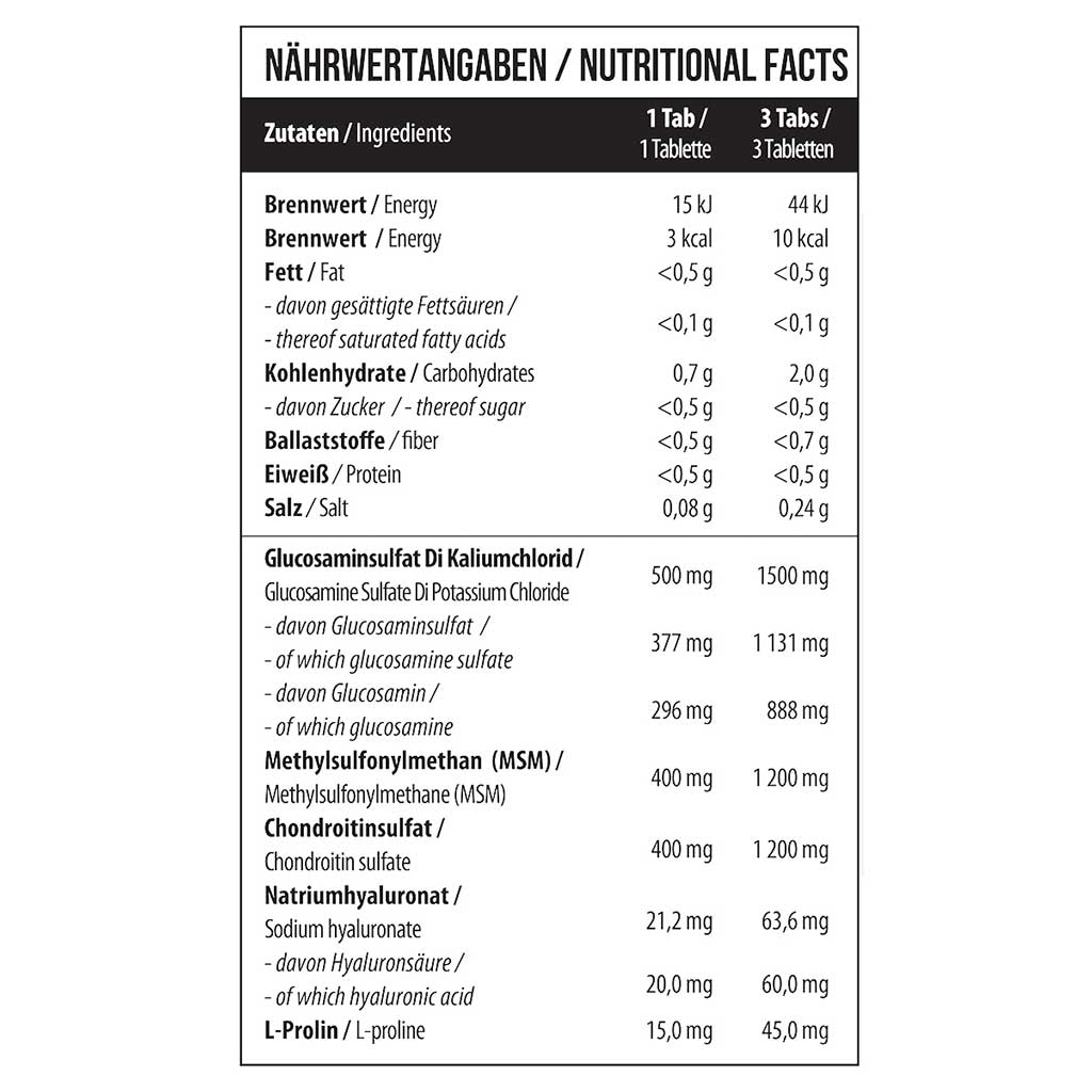 MST Glucosamine Chondroitin MSM + Hyaluronic Acid