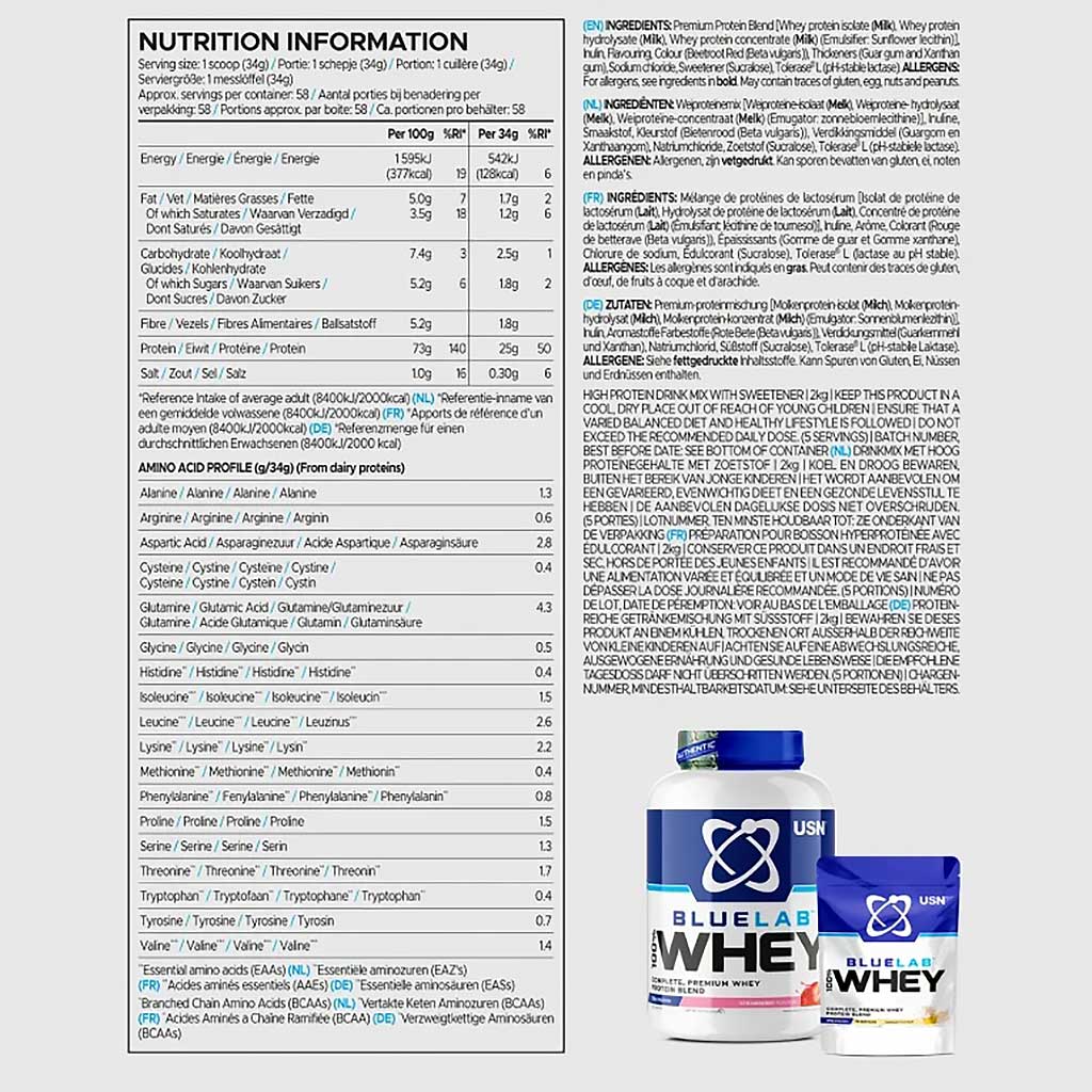 USN Blue Lab 100% Whey Premium Protein