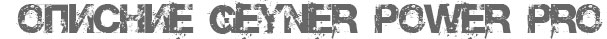 Описание Power Pro Gainer
